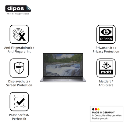 Privatsphäre-Schutz durch Sichtschutz-Folie passend zugeschnitten für Dell Latitude 7400 2-in-1