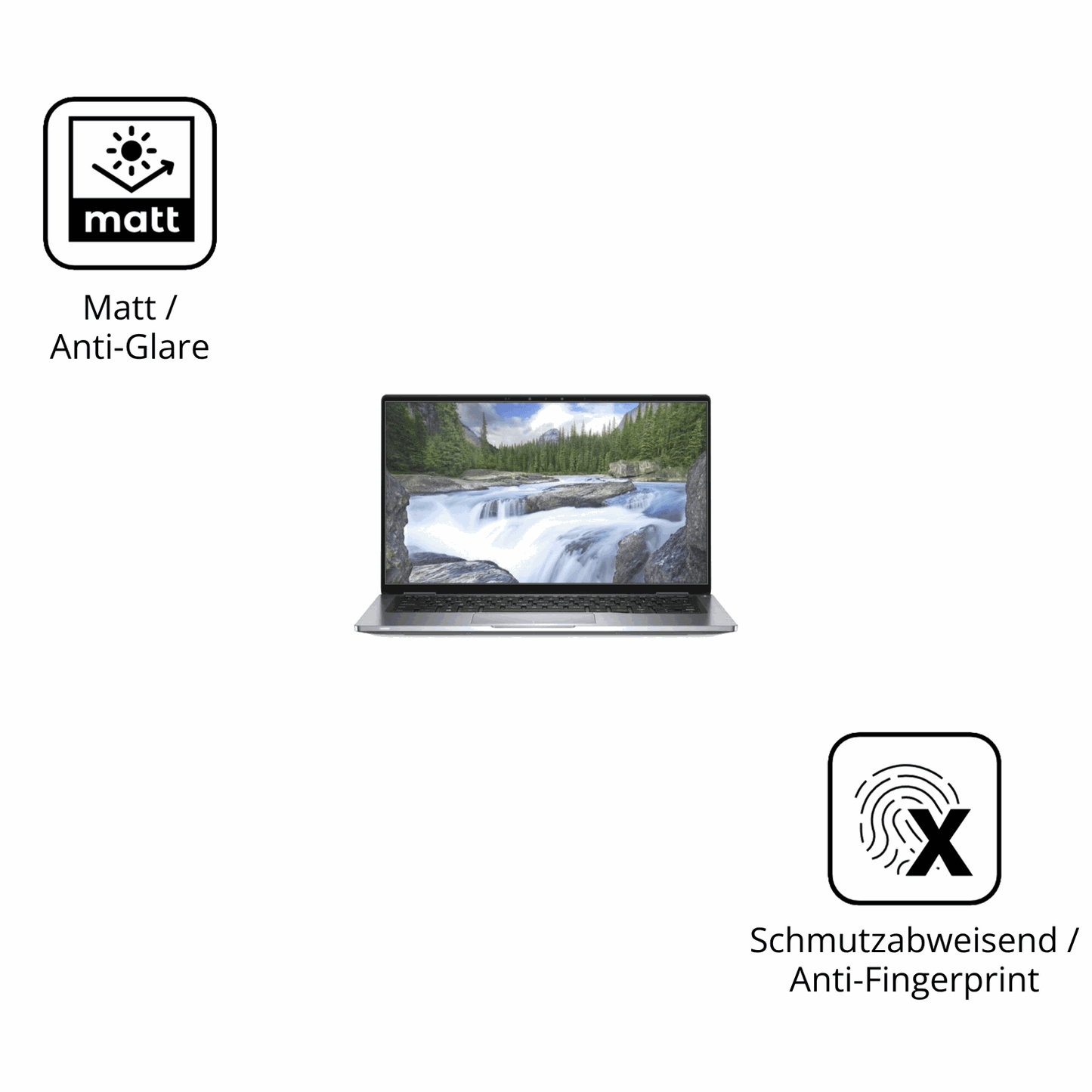 9H Hartbeschichtete, flexible Folie passend zugeschnitten für Dell Latitude 7400 2-in-1