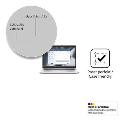 Schutzglasfolie mit optimaler Passform, zur Verwendung mit Hüllen geeignet