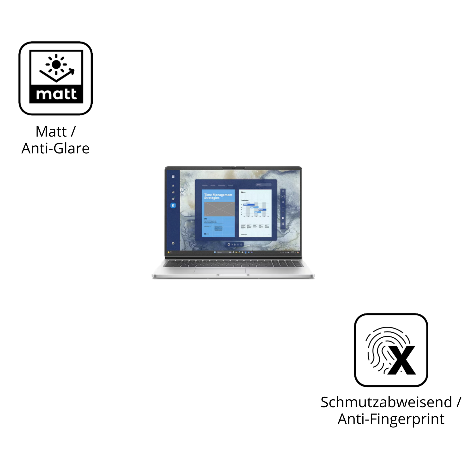 9H Hartbeschichtete, flexible Folie passend zugeschnitten für Dell Pro 16 PC16250