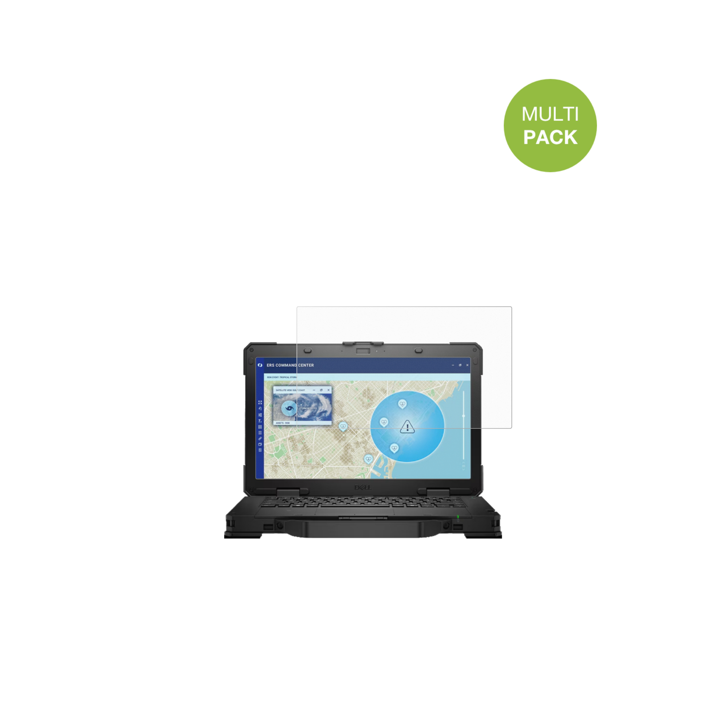 dellpro rugged 14 laptop mit aufgebrachter dipos Displayschutzfolie, die lästige Fingerabdrücke minimiert