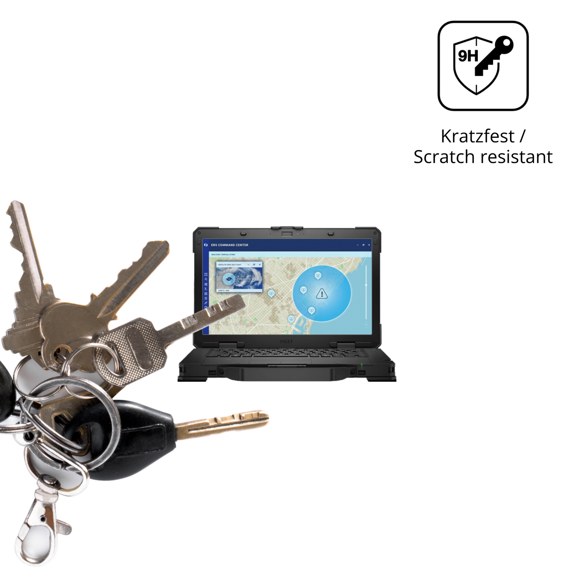 dipos Displayschutz für dellpro rugged 14 laptop, mattierte Oberfläche, robuste Festigkeit und perfekte Passform