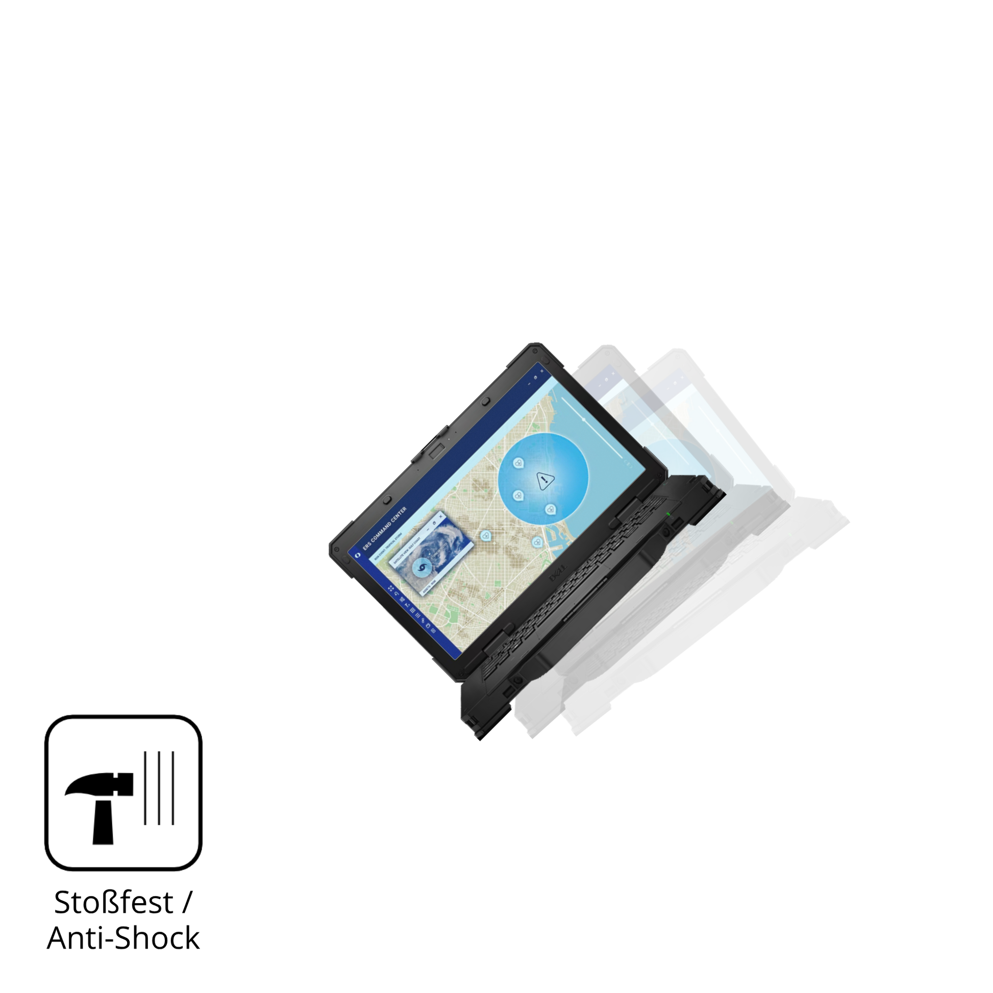 Schutz gegen Kratzer auf dem dellpro rugged 14 laptop Glas durch Schlüssel, Stöße gegen die Tischkante oder Stürze