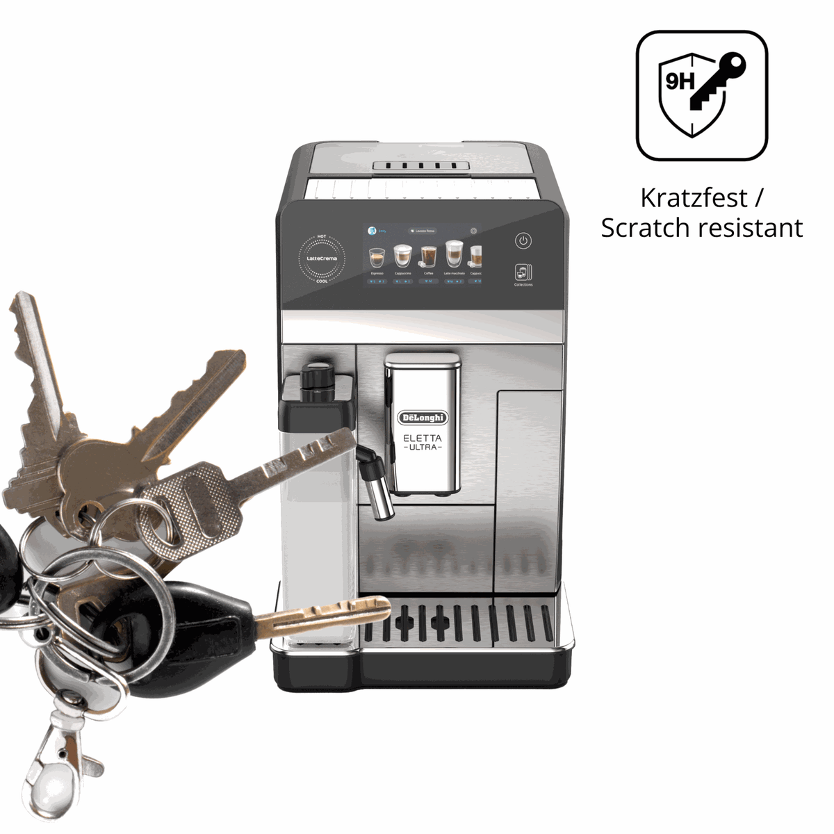dipos Displayschutz für DeLonghi Eletta Ultra 2026, mattierte Oberfläche, robuste Festigkeit und perfekte Passform