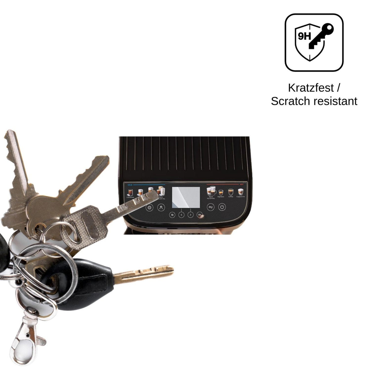 2x 9H Schutzfolie matt für DeLonghi Magnifica Duo ECAM330.80 Panzerfolie