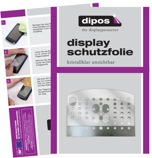 Klare Displayschutzfolie von dipos passend für De Longhi ECAM 21.116 Tropfblech, präziser Zuschnitt und blasenfrei montiert