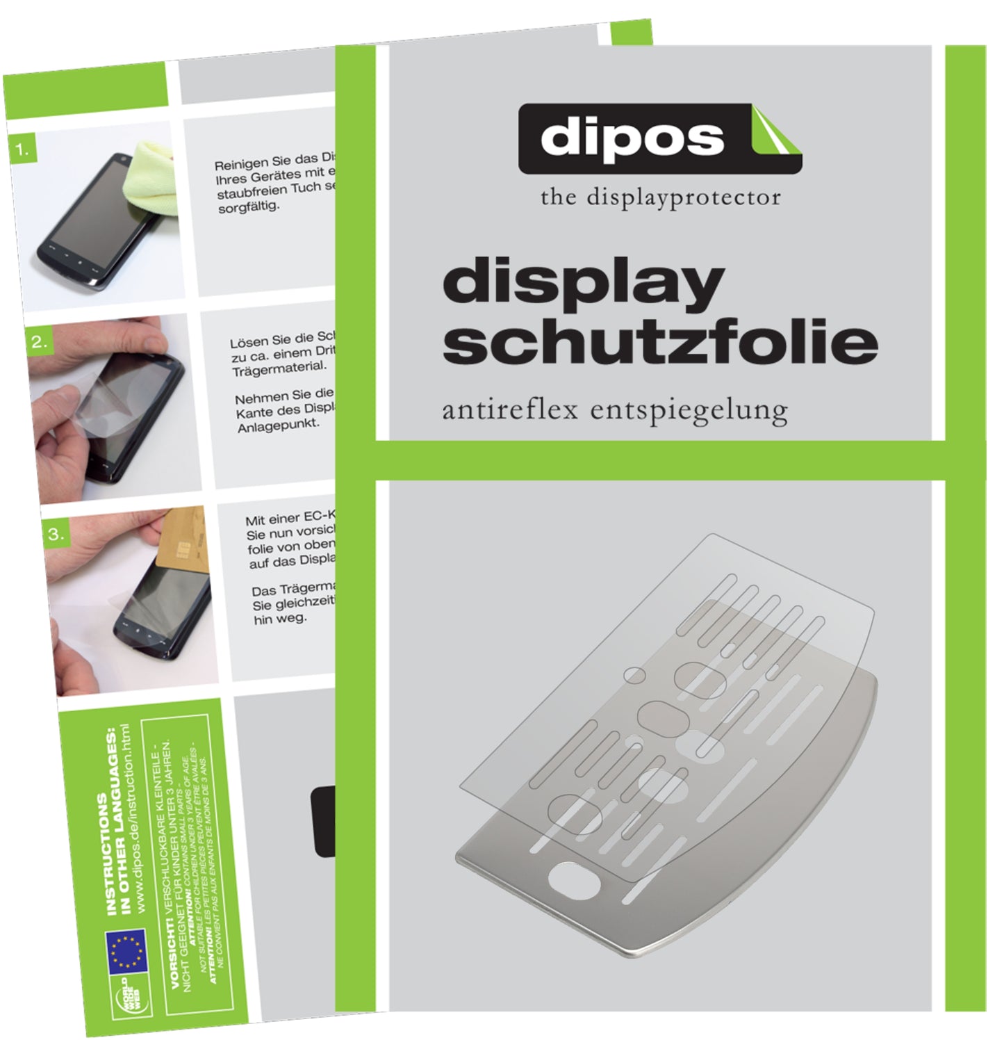 2x Schutzfolie matt für De Longhi ECAM 23.123 Tropfblech Display-Schutzfolie