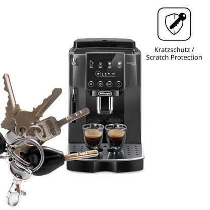 Schutz gegen Kratzer auf dem De Longhi Magnifica Start ECAM 220.22.GB Glas durch Schlüssel oder Ähnliches
