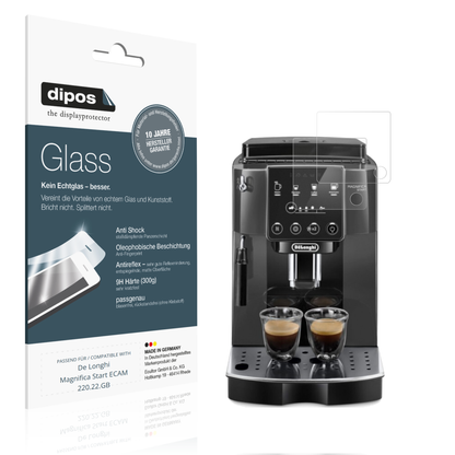 Matte Displayschutzfolie von dipos passend für De Longhi Magnifica Start ECAM 220.22.GB, 9H kratzfest und blasenfrei montiert