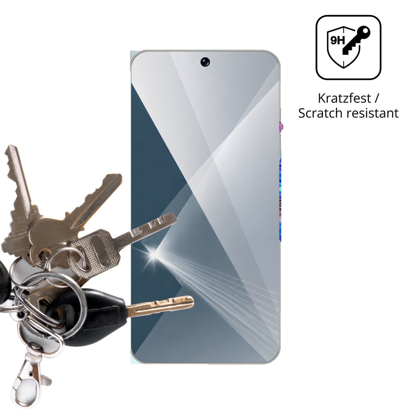 dipos Displayschutz für DEMANN A18 Pro, transparente Oberfläche, perfekte Passform auch für die Rundungen