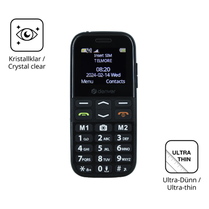 Dünne und klare Folie passend zugeschnitten für Denver BAS-18500M