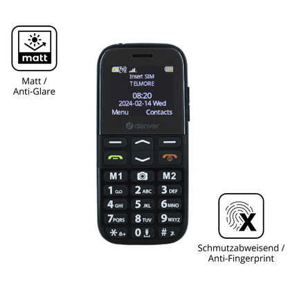 9H Hartbeschichtete, flexible Folie passend zugeschnitten für Denver BAS-18600L