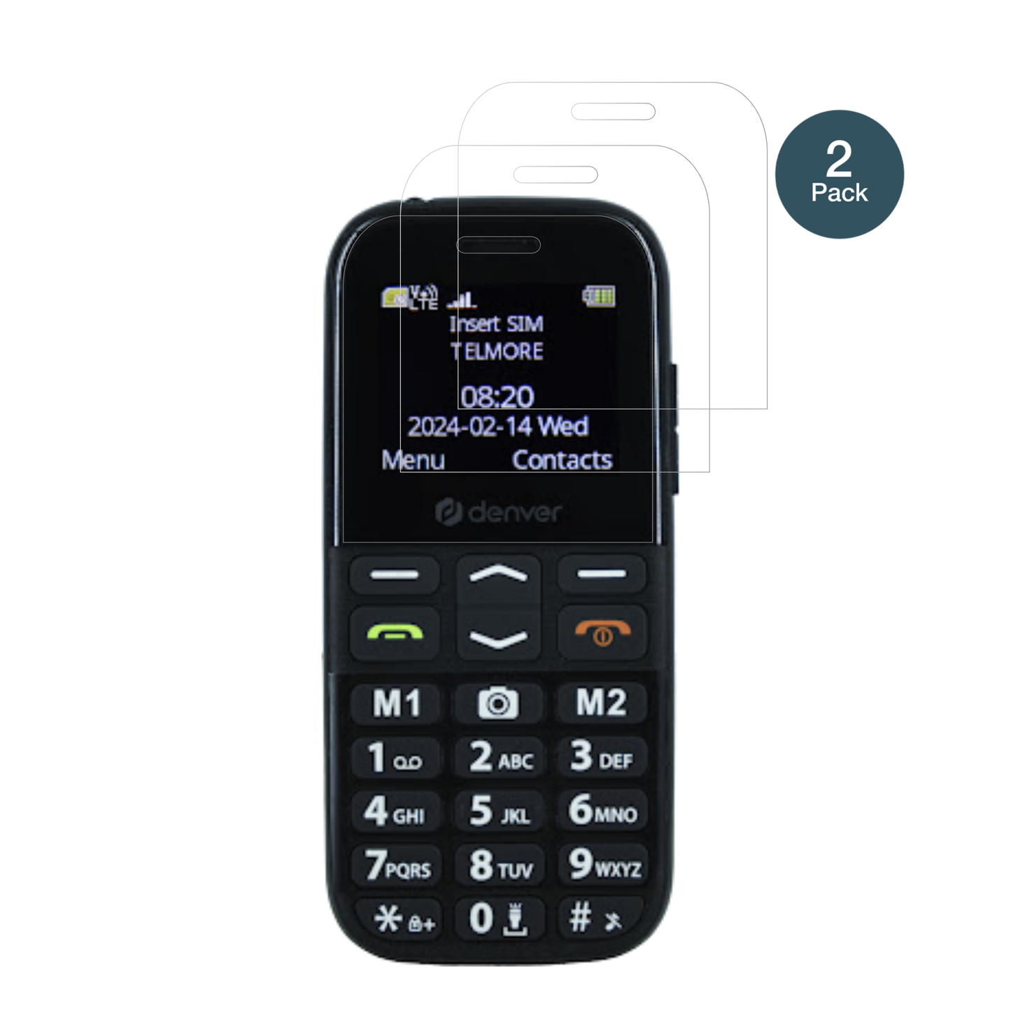 DenverBAS-18500M mit aufgebrachter dipos Flex Schutzfolie, glasklare Darstellung ohne Einschränkungen