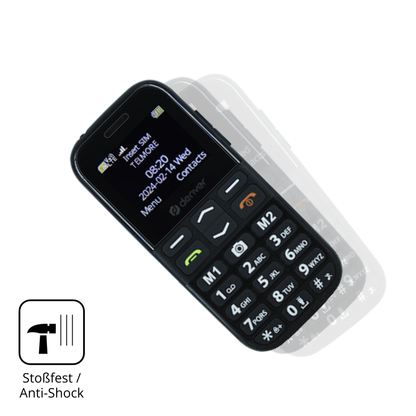 Schutz gegen Kratzer auf dem Denver BAS-18500M Glas durch Schlüssel, Stöße gegen die Tischkante oder Stürze