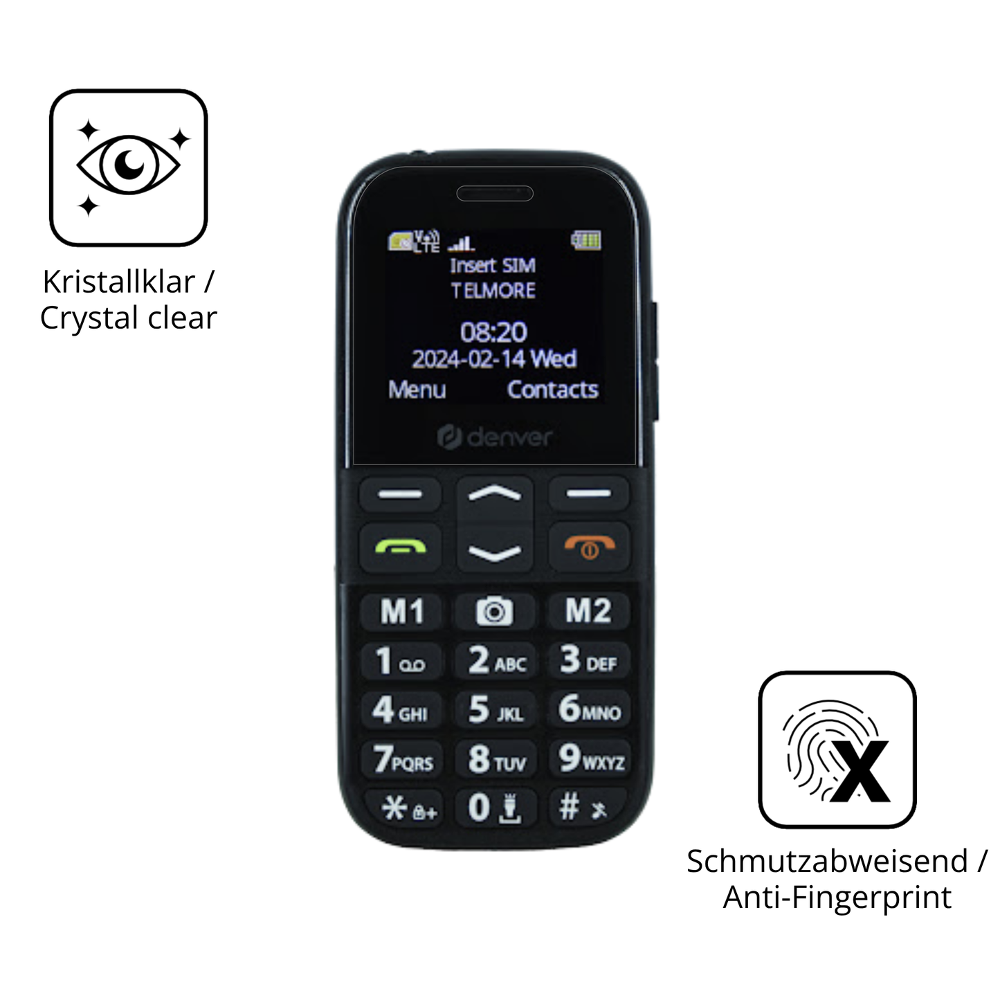 Flexible TPU-Folie passend zugeschnitten für Denver BAS-18600L, vollständige Abdeckung