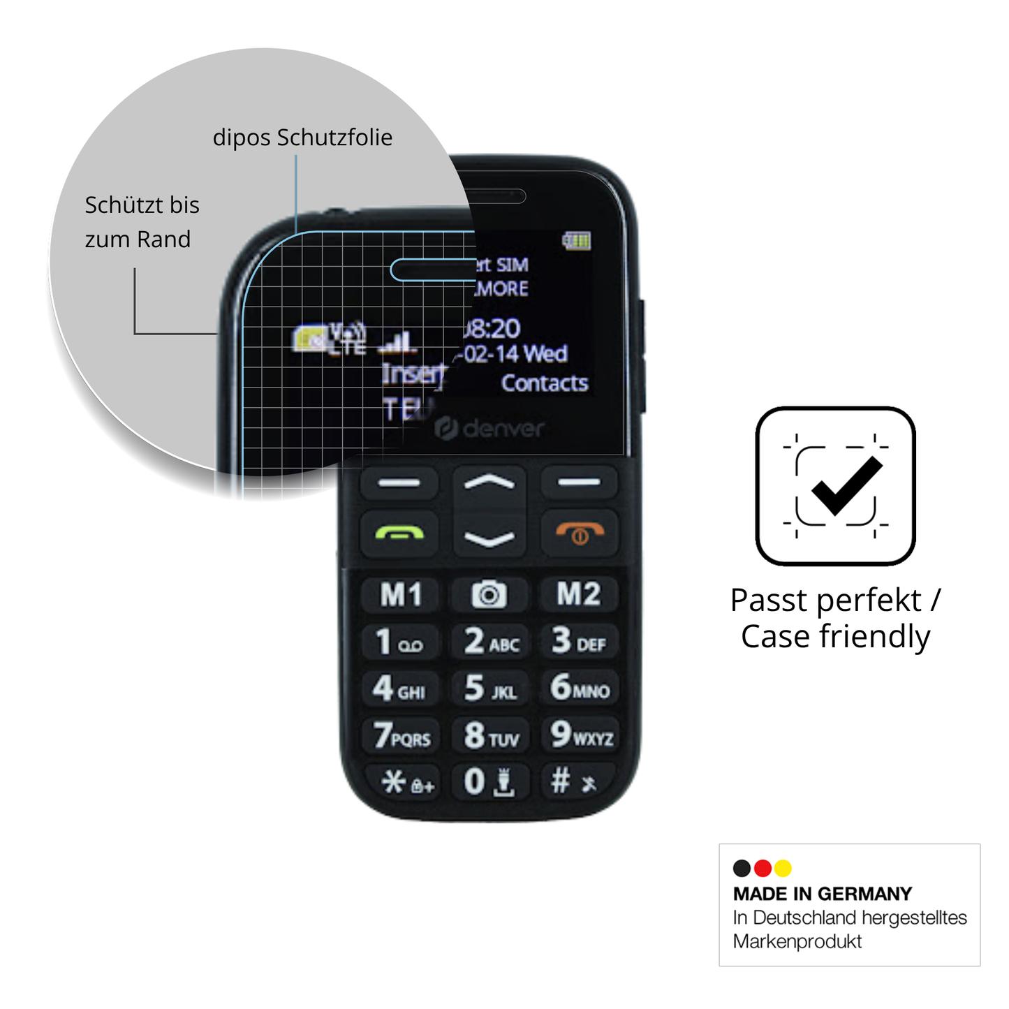 Besonders flexibler Displayschutz mit Anti-Shock-Schicht im Materialmix