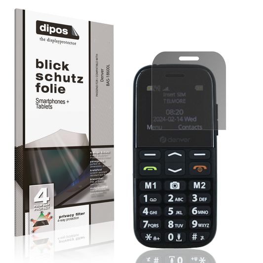Blickschutzfolie von dipos passend für Denver BAS-18600L, präziser Zuschnitt und blasenfrei montiert