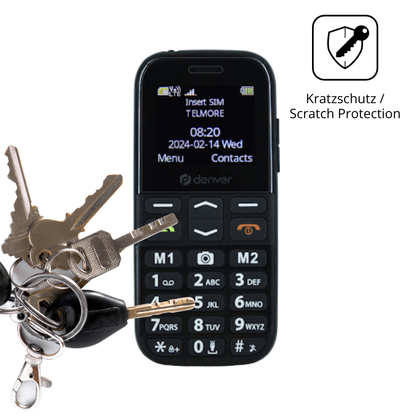 Schutz gegen Kratzer auf dem Denver BAS-18600L Glas durch Schlüssel oder Ähnliches