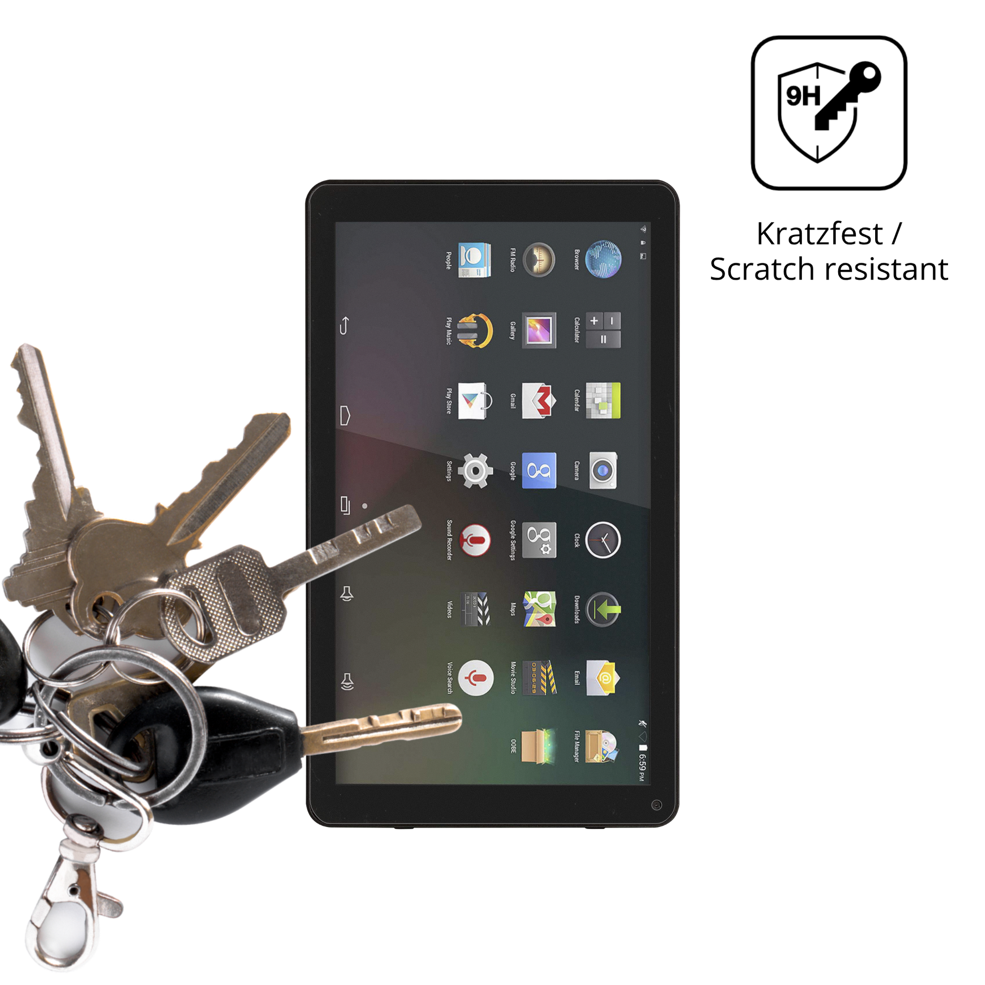 dipos Displayschutz für Denver TIQ-10394, mattierte Oberfläche, robuste Festigkeit und perfekte Passform