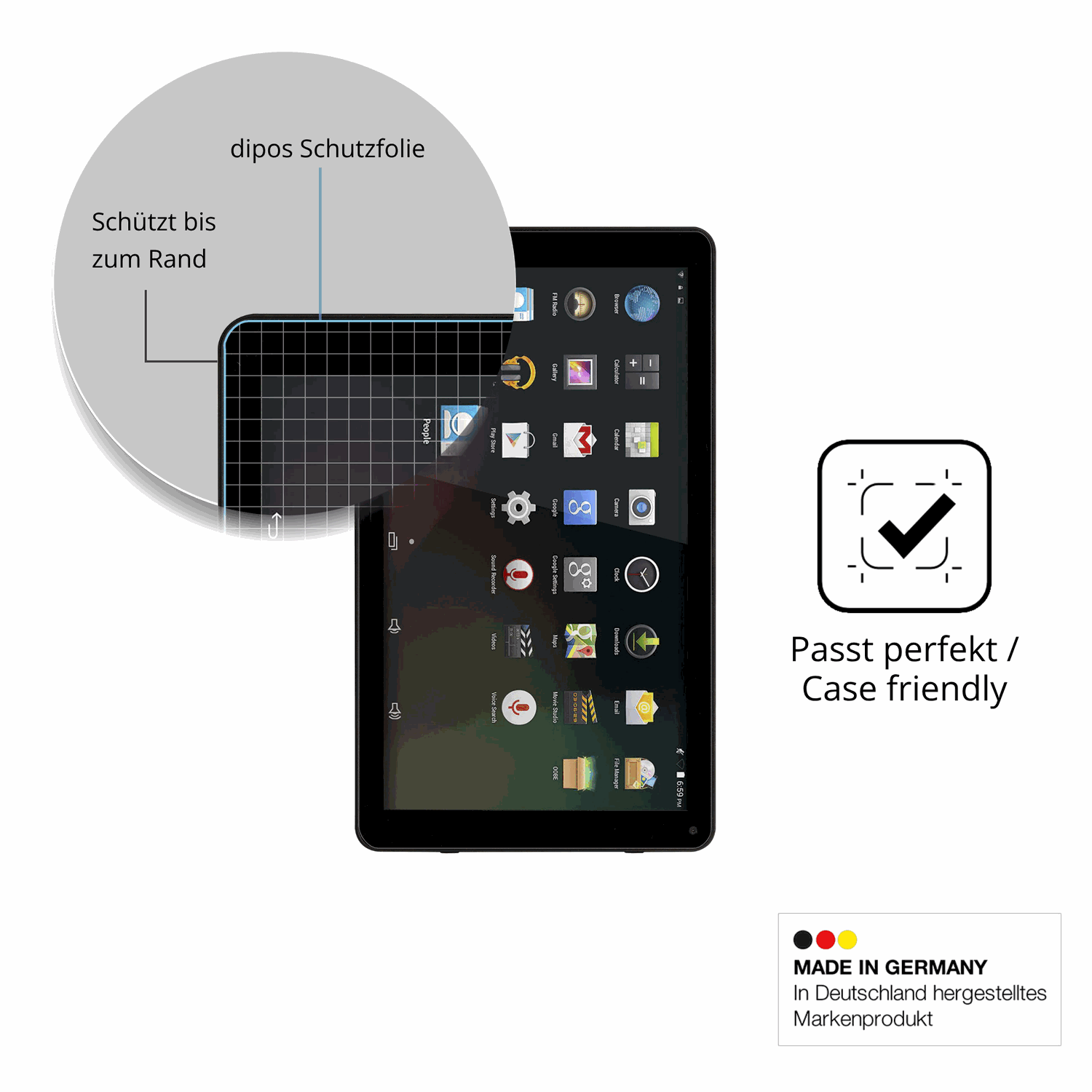 Besonders flexibler Displayschutz mit Anti-Shock-Schicht im Materialmix