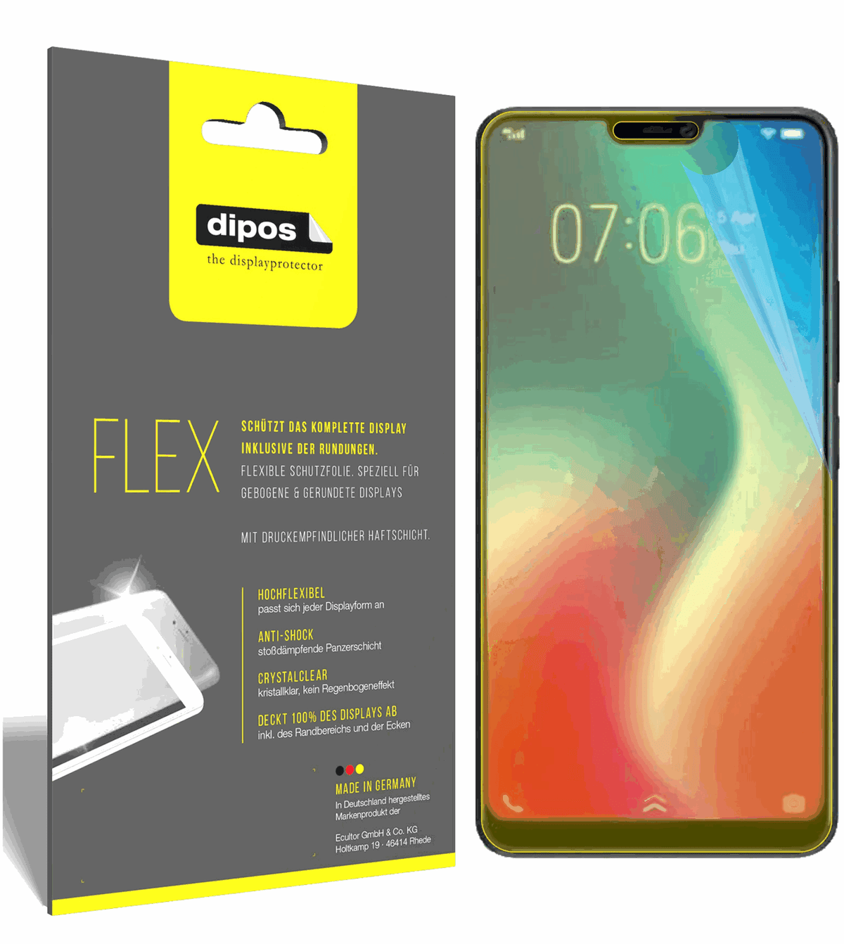 3x 3D Full Cover Schutzfolie für Vivo Y85