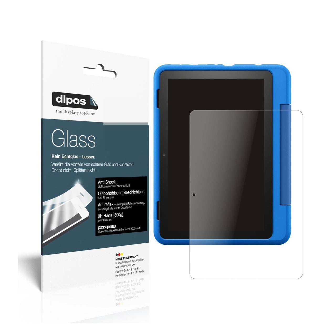 1x 9H Schutzfolie matt für Amazon Fire HD 8 Kids Pro-Tablet Panzerfolie