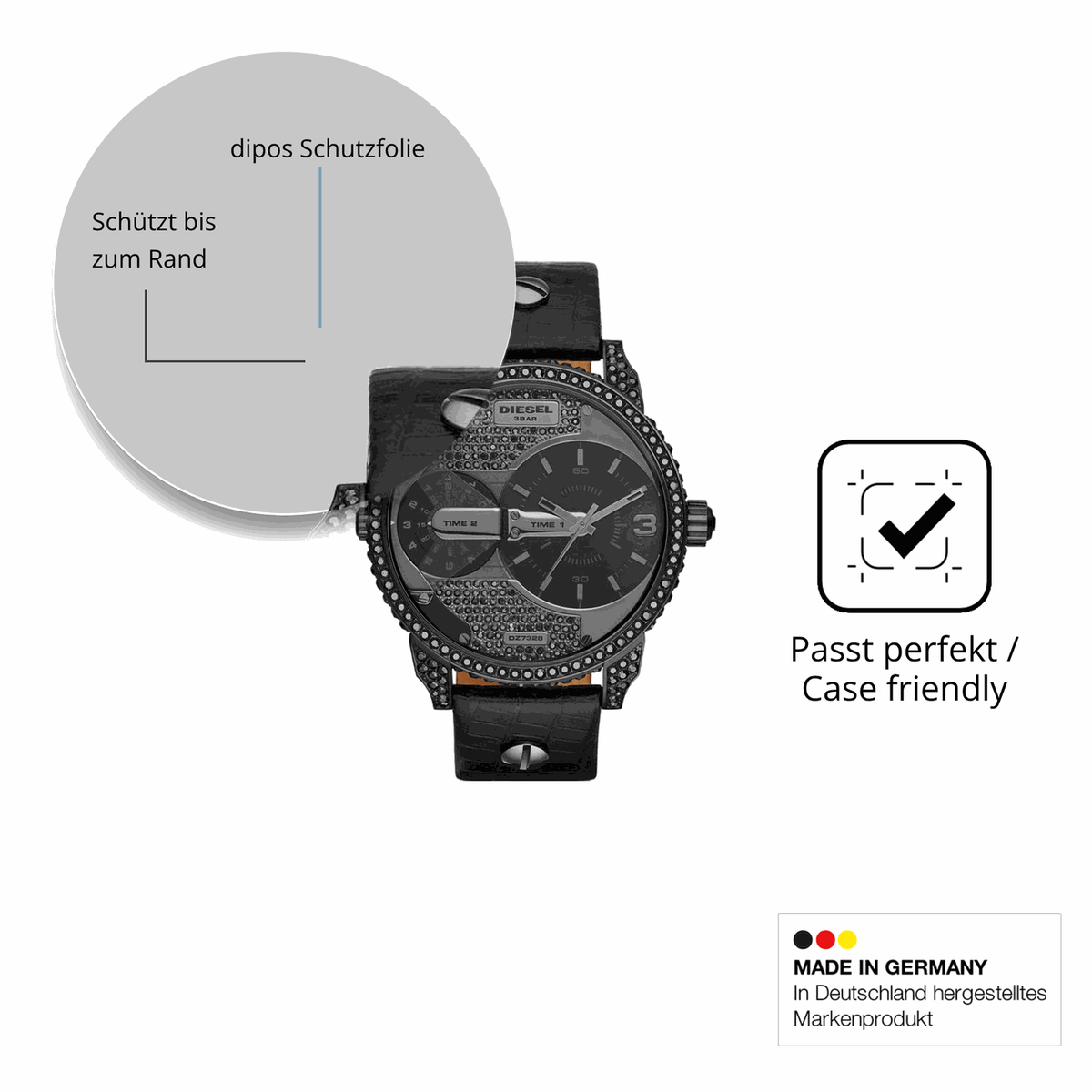 Besonders flexibler Displayschutz mit Anti-Shock-Schicht im Materialmix