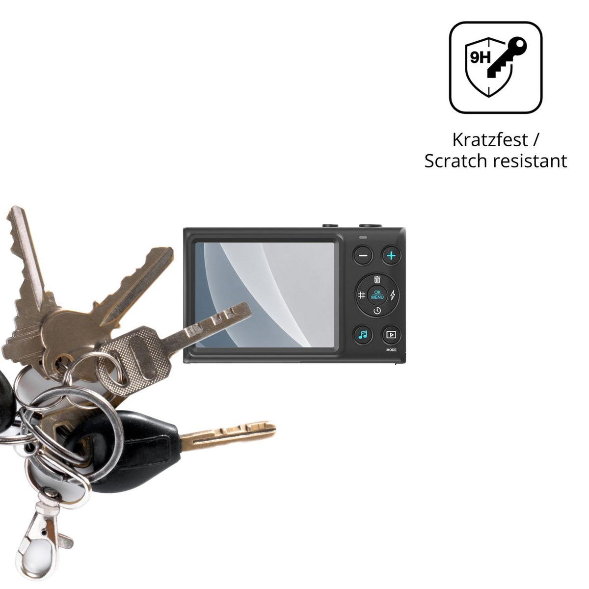 dipos Displayschutz für Digiera DGC200BL, mattierte Oberfläche, robuste Festigkeit und perfekte Passform
