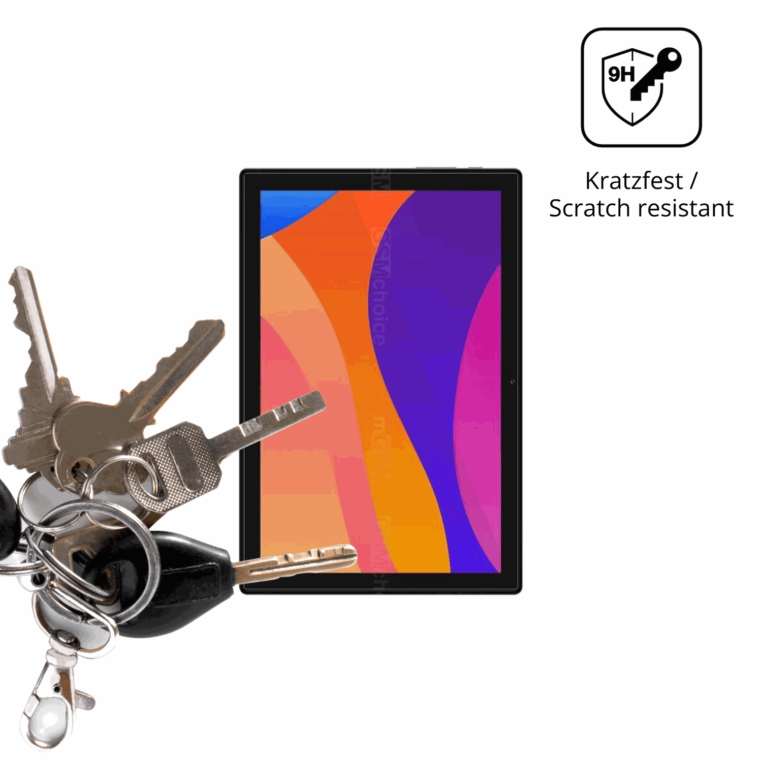 dipos Displayschutz für Digma CITI 1313C 4G, transparente Oberfläche, perfekte Passform auch für die Rundungen