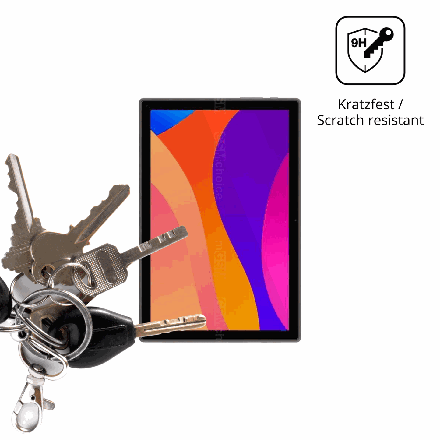 dipos Displayschutz für Digma CITI 1314C 4G, transparente Oberfläche, perfekte Passform auch für die Rundungen
