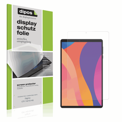 Matte Displayschutzfolie von dipos passend für Digma CITI 1421D 4G, präziser Zuschnitt und blasenfrei montiert