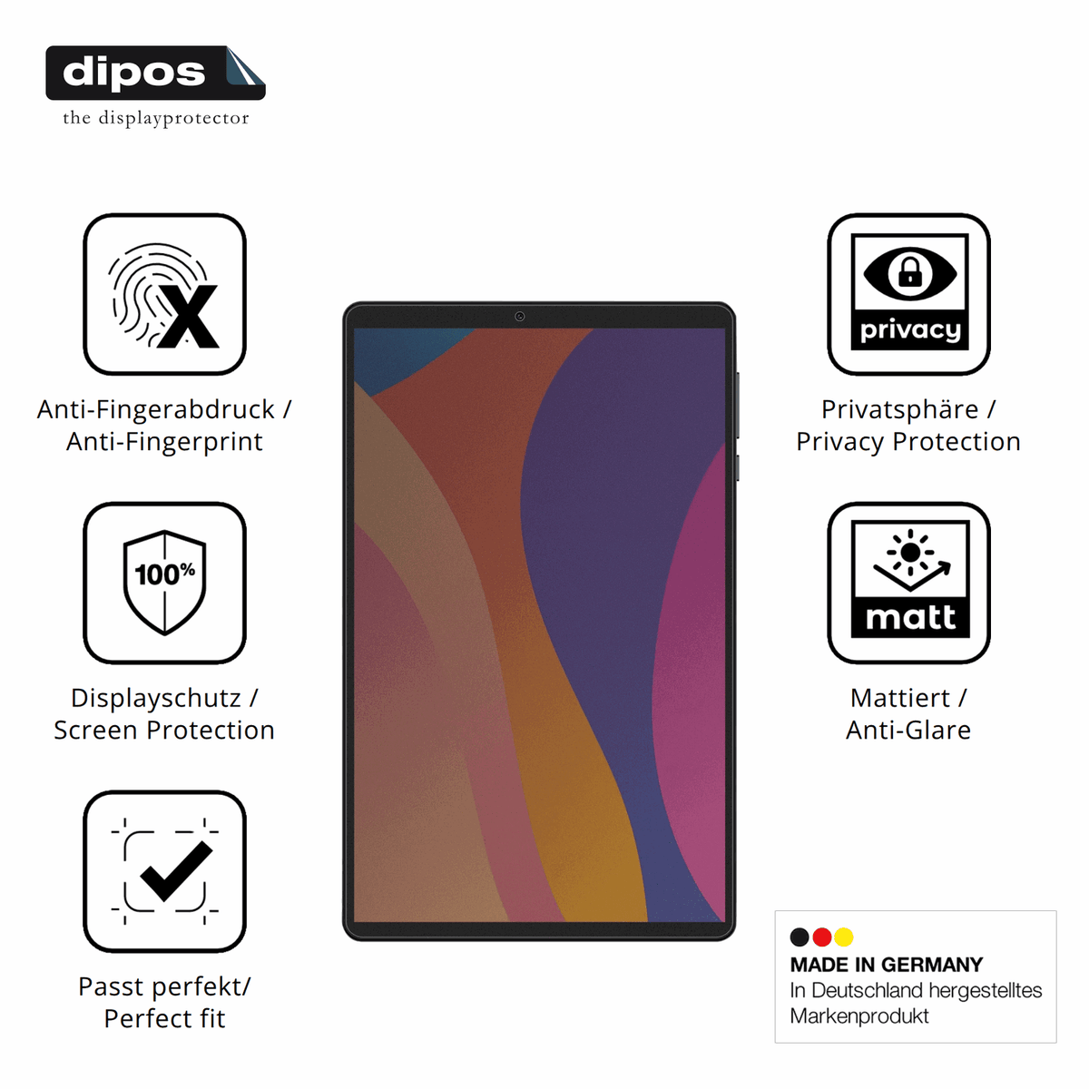 Privatsphäre-Schutz durch Sichtschutz-Folie passend zugeschnitten für Digma CITI 1421D 4G