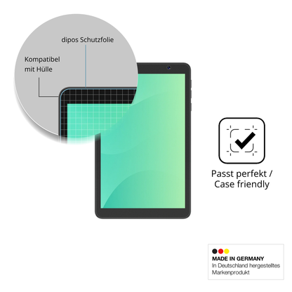 Schutzfolie mit optimaler Passform, zur Verwendung mit Hüllen geeignet