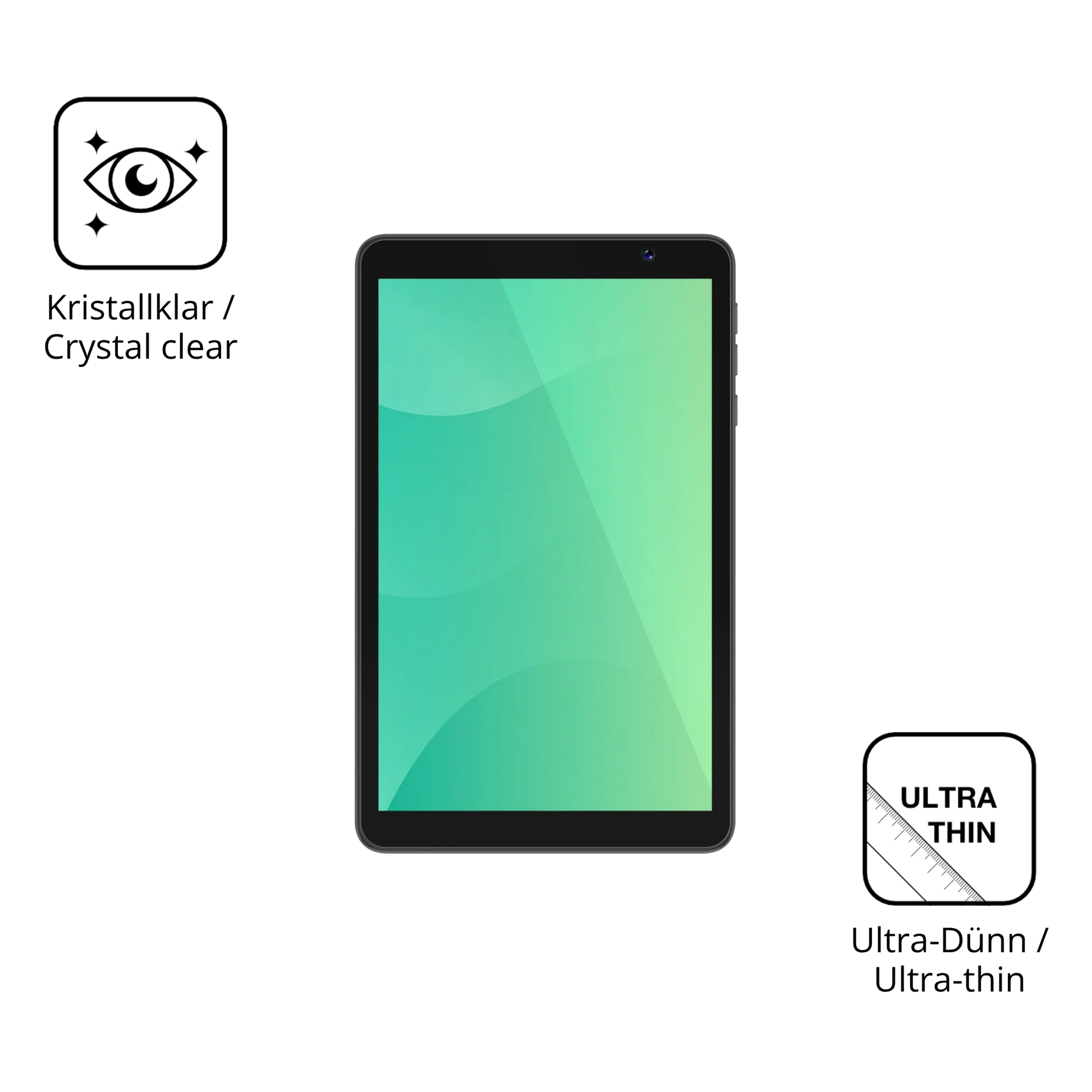 Dünne und klare Folie passend zugeschnitten für Digma G8