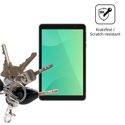 dipos Displayschutz für Digma G8, transparente Oberfläche, perfekte Passform auch für die Rundungen