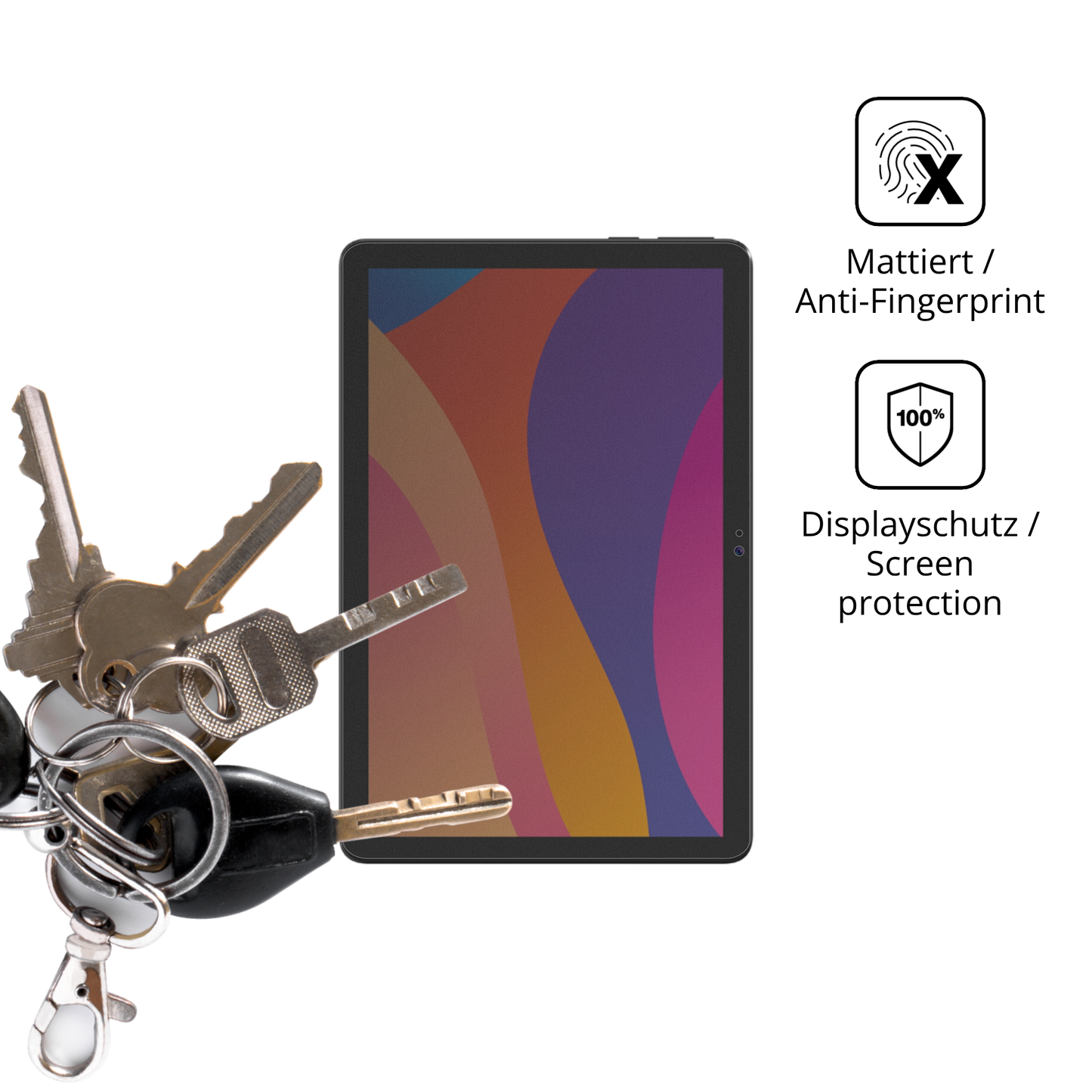 dipos Displayschutz für Digma Optima 1413D 4G, mattierte Oberfläche, Blickschutzfilter und perfekter Passform