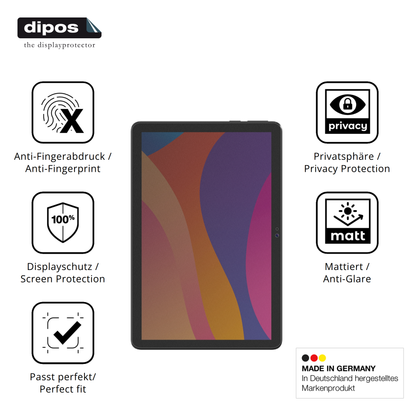 Privatsphäre-Schutz durch Sichtschutz-Folie passend zugeschnitten für Digma Optima 1413D 4G