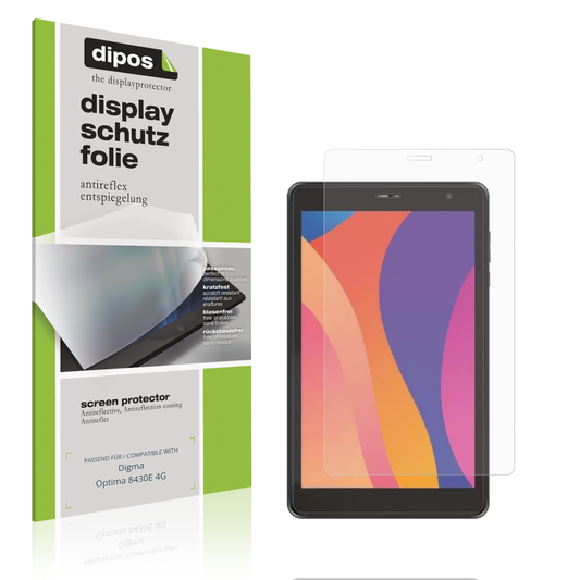 Matte Displayschutzfolie von dipos passend für Digma Optima 8430E 4G, präziser Zuschnitt und blasenfrei montiert