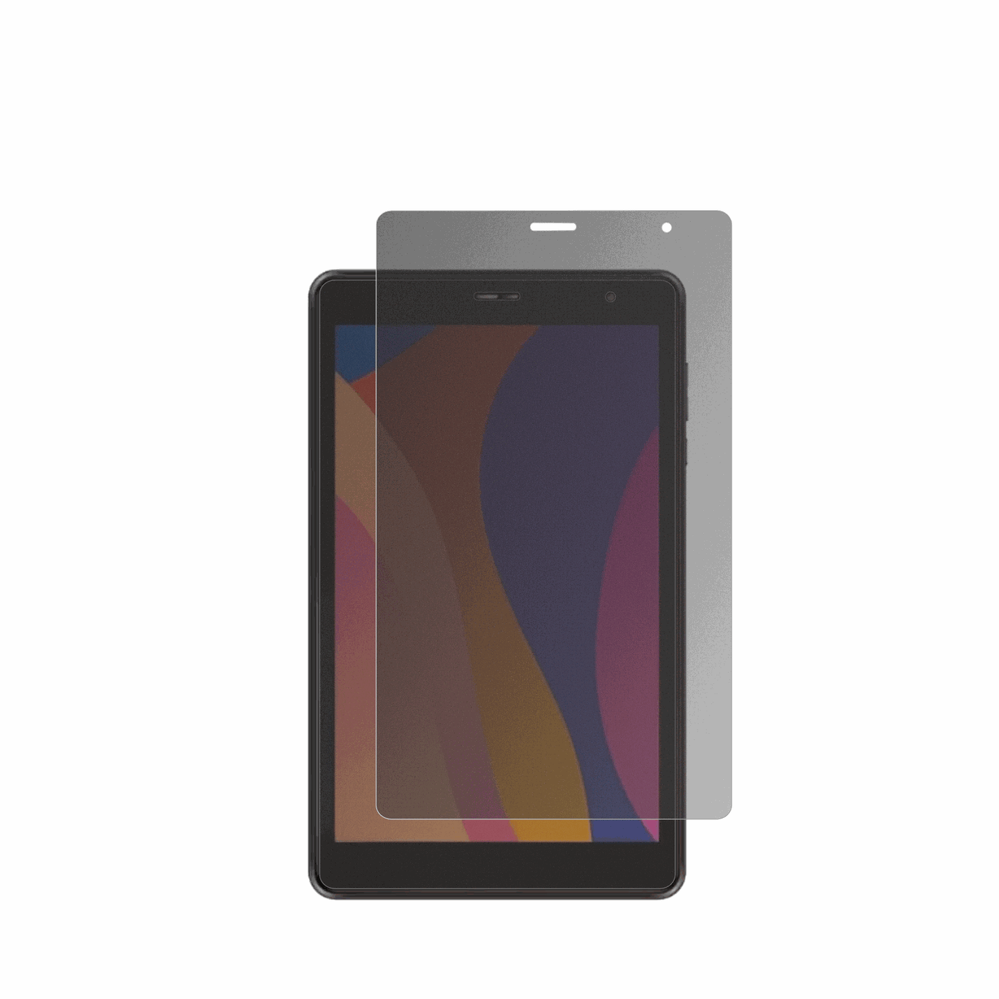 DigmaOptima 8306C 4G mit aufgebrachtem dipos Displayschutz, der seitliche Einblicke blockiert