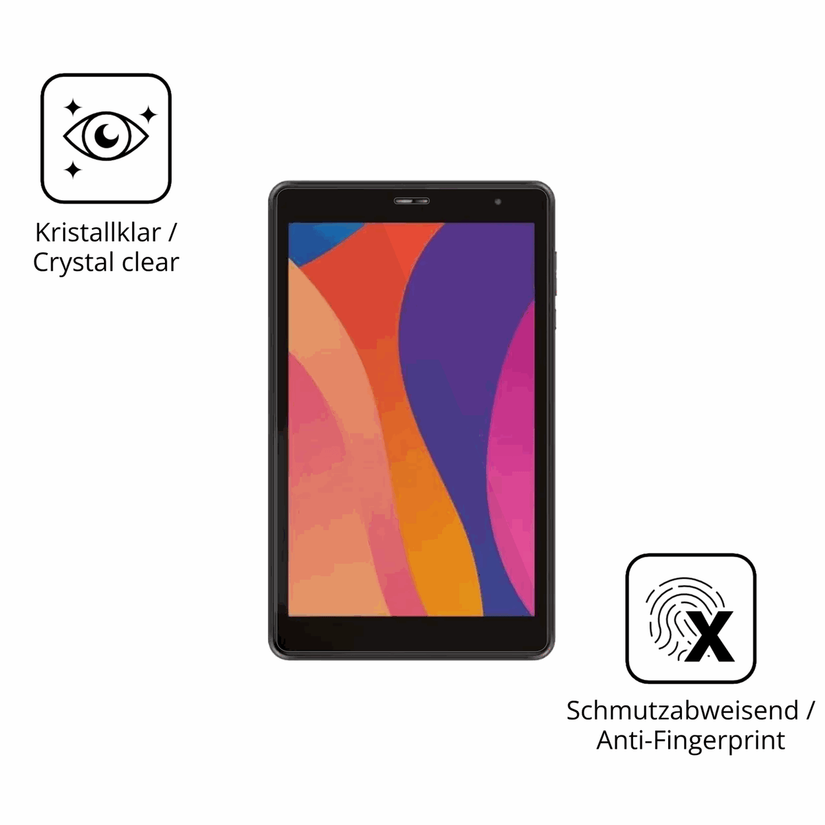 Flexible TPU-Folie passend zugeschnitten für Digma Optima 8305C 4G, vollständige Abdeckung