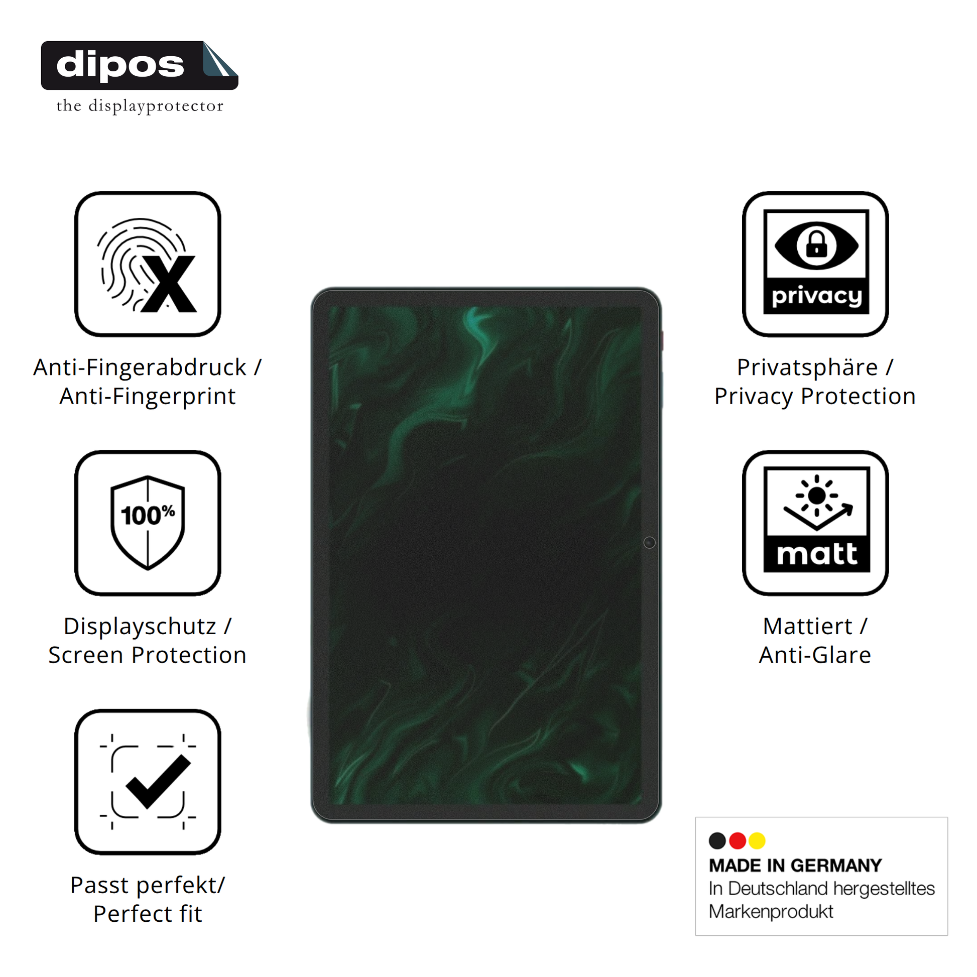 Privatsphäre-Schutz durch Sichtschutz-Folie passend zugeschnitten für Digma Pro Eclipse