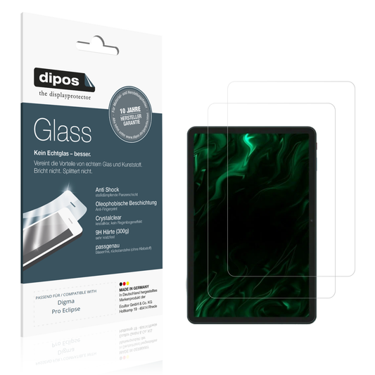 Klare Displayschutzfolie von dipos passend für Digma Pro Eclipse, 9H kratzfest und blasenfrei montiert