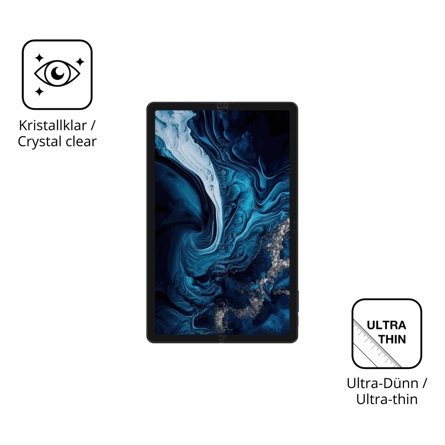 2x Schutzfolie klar für Digma Pro Prime 18 11 Zoll Display-Schutzfolie