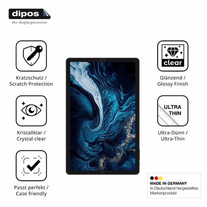 2x Schutzfolie klar für Digma Pro Prime 18 11 Zoll Display-Schutzfolie
