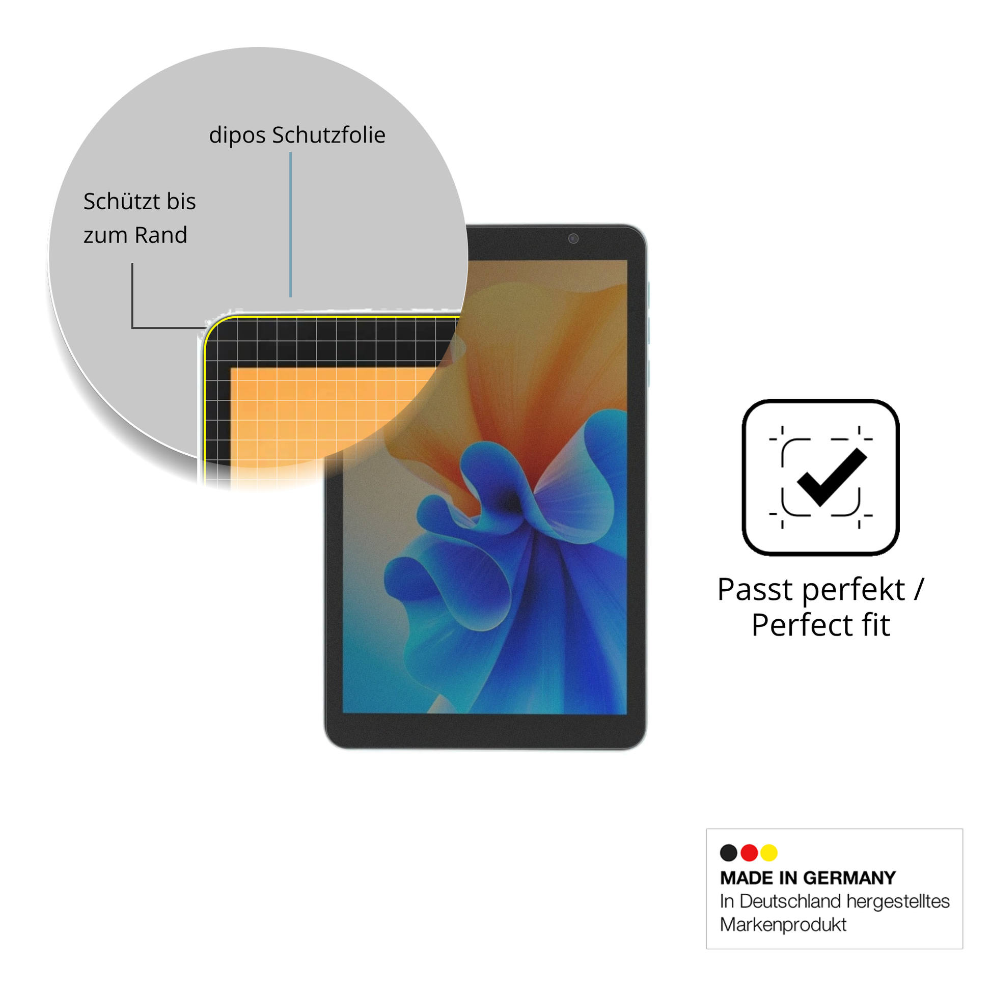 Schutz gegen Kratzer auf dem Digma Q8 Glas durch Schlüssel oder Ähnliches