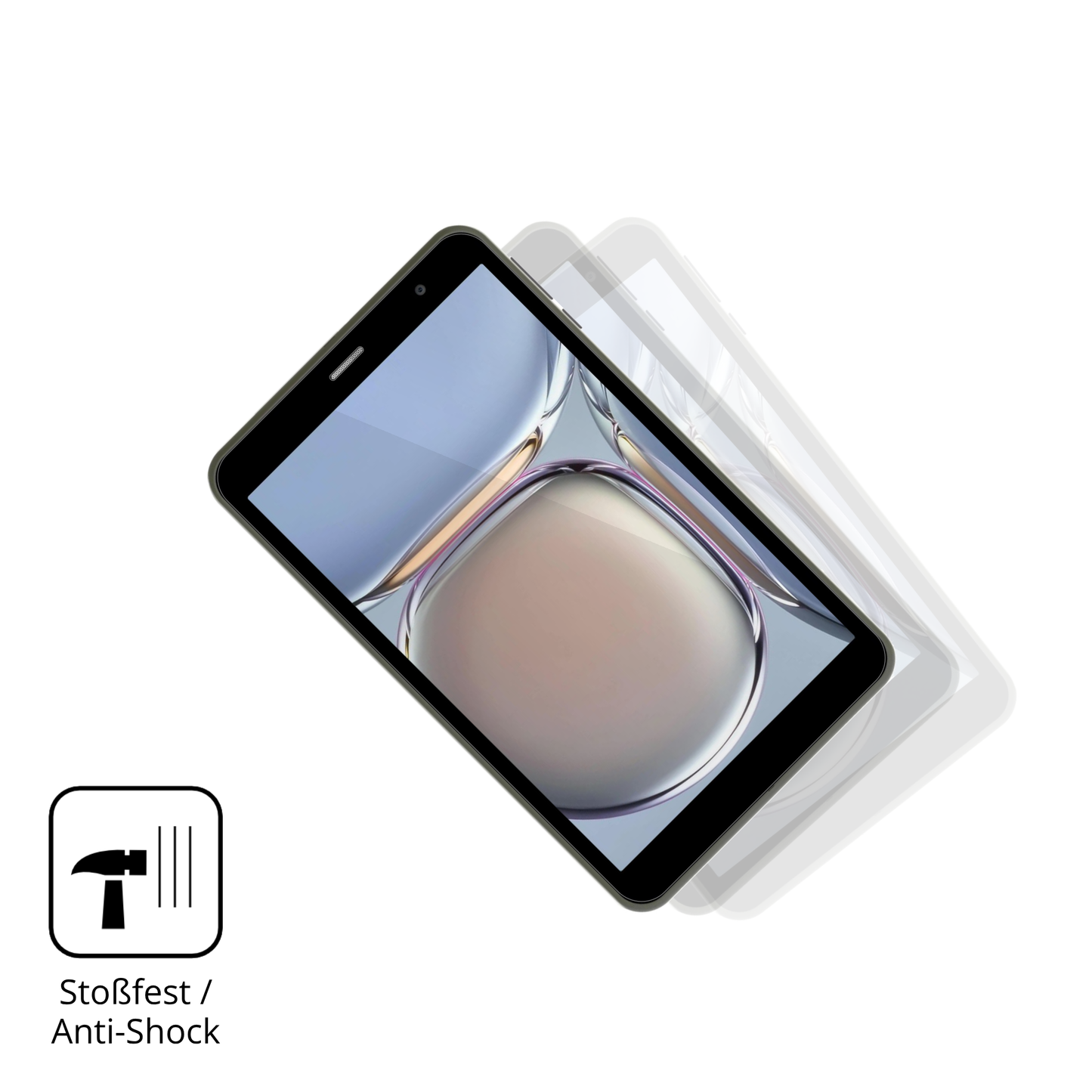 Schutz gegen Kratzer auf dem Digma R8 Glas durch Schlüssel, Stöße gegen die Tischkante oder Stürze