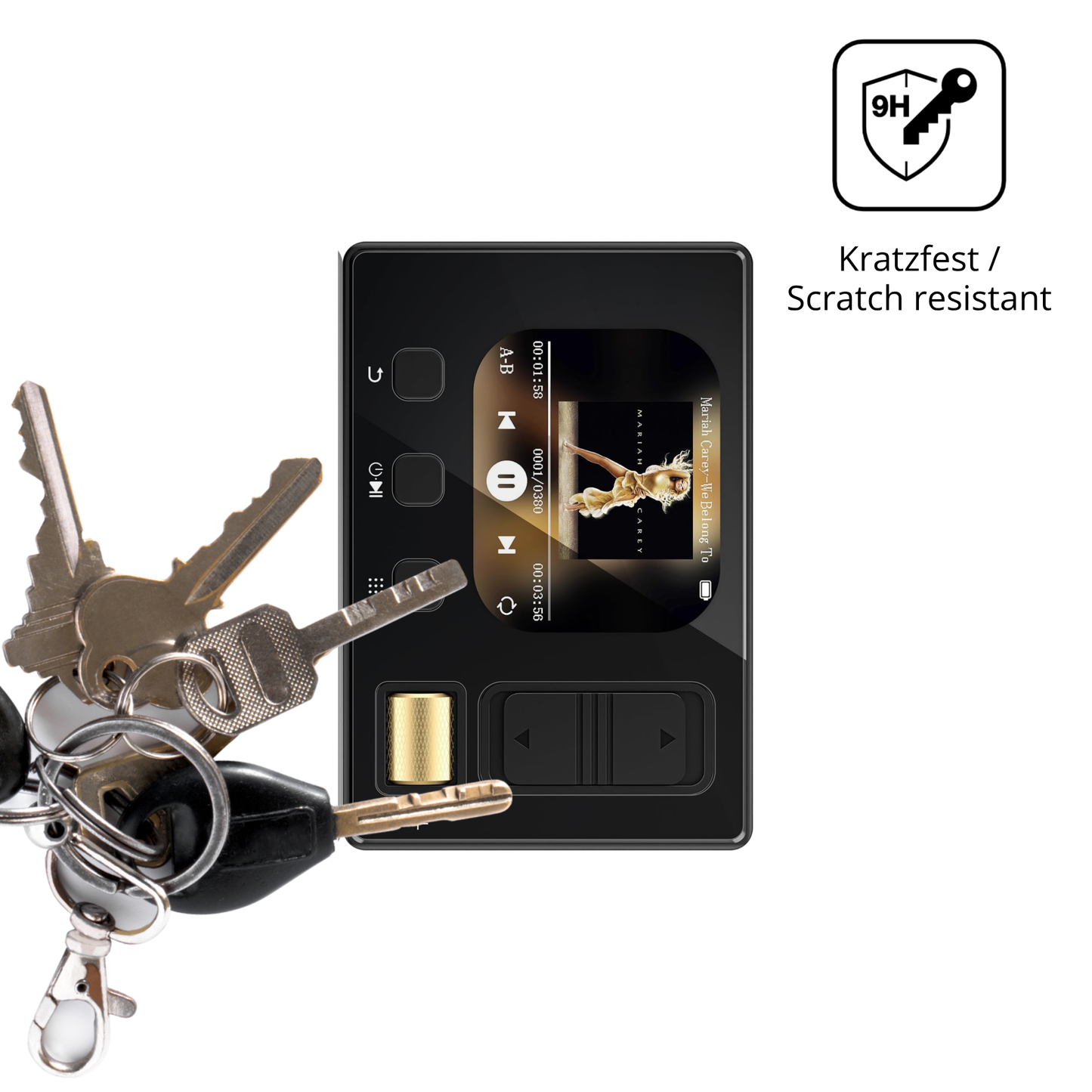 dipos Displayschutz für Diofox M6 MP3-Player, transparente Oberfläche, perfekte Passform auch für die Rundungen
