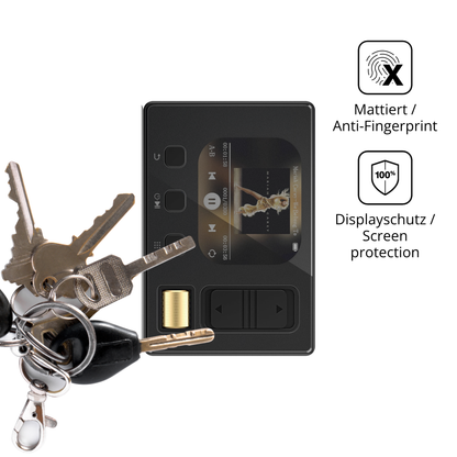 dipos Displayschutz für Diofox M6 MP3-Player, mattierte Oberfläche, Blickschutzfilter und perfekter Passform