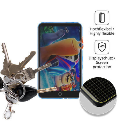 dipos Displayschutz für Diofox M8 MP3-Player, mit Blickschutzfilter und perfekter Passform auch für die Rundungen