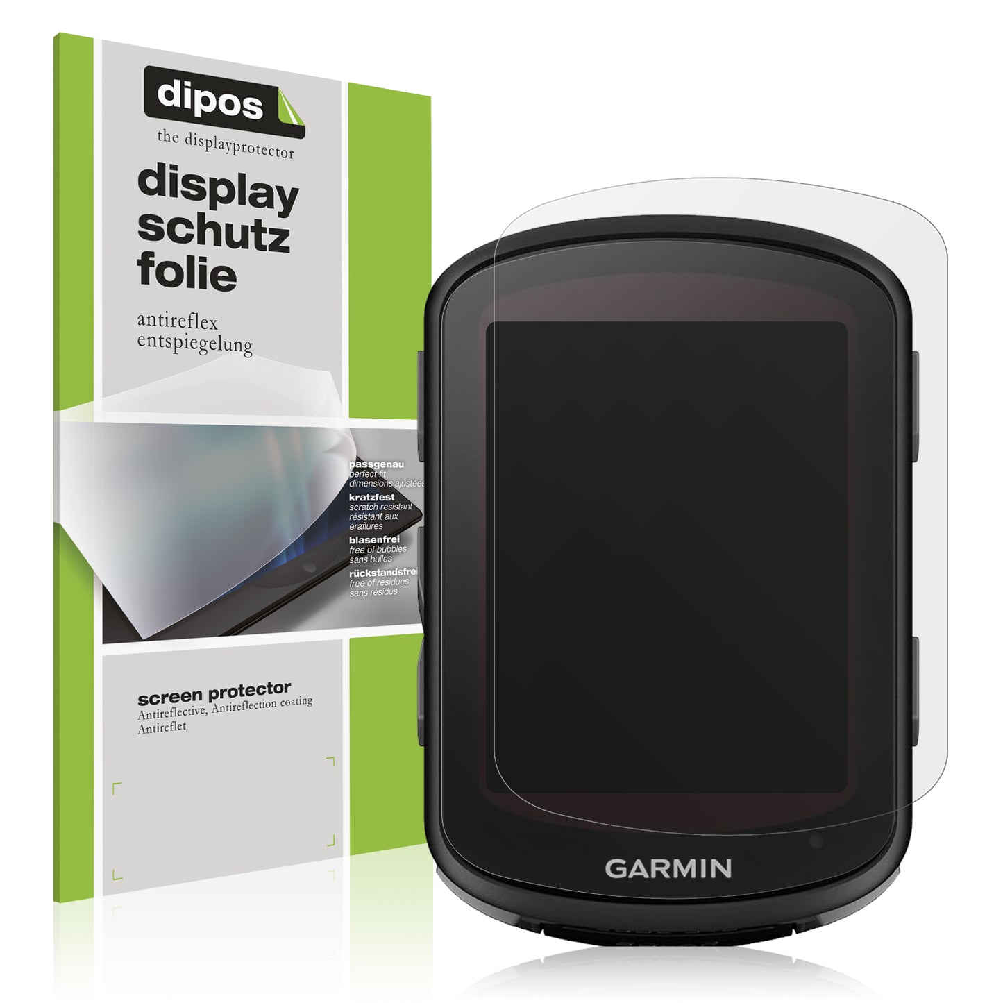 2x Schutzfolie matt für Garmin Edge 540 Solar Display-Schutzfolie